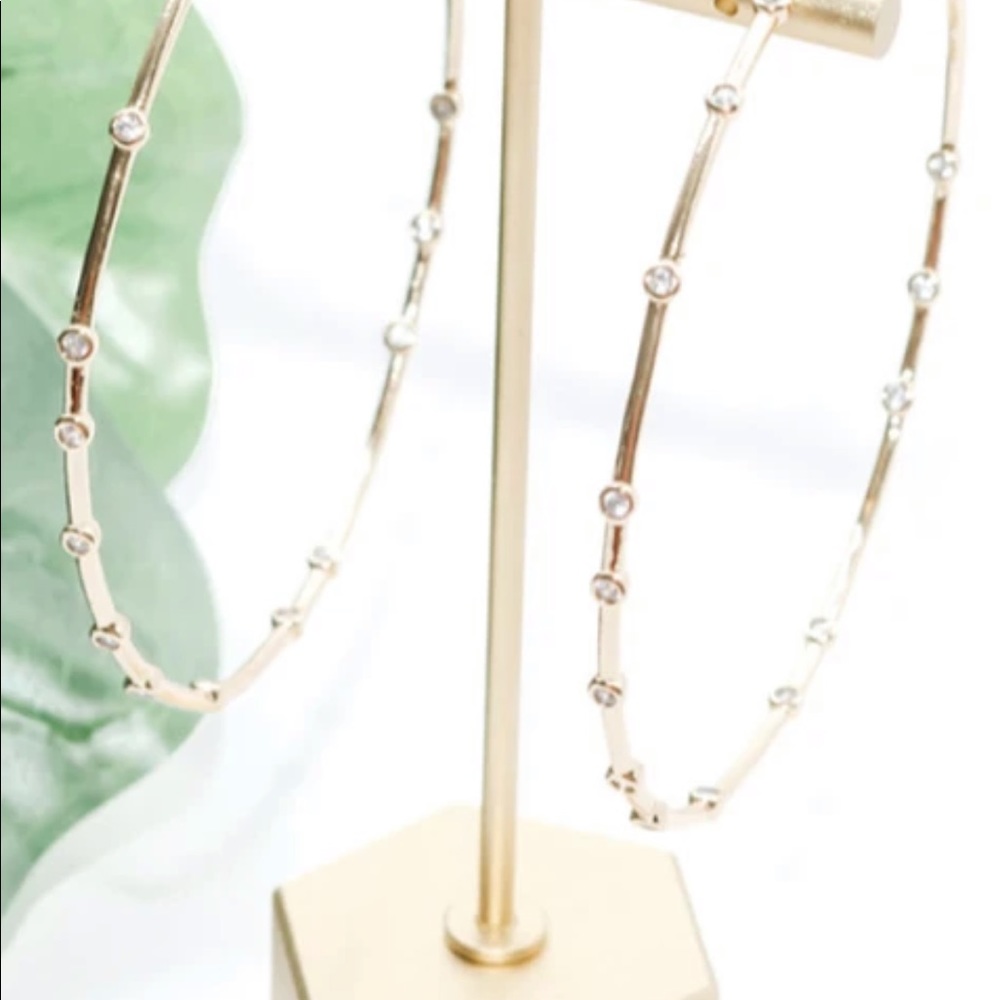 KC Chic Karina Crystal Hoops New